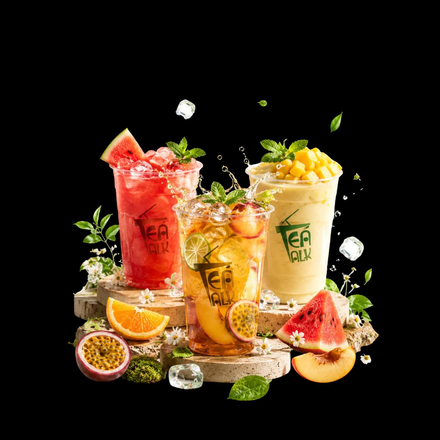 Ba ly nước trái cây TeaTalk tươi mát